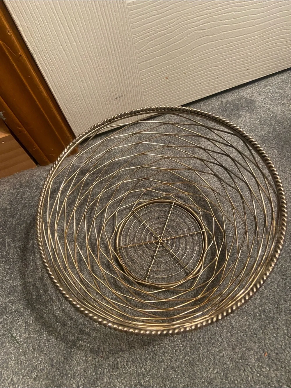 Metal Decorative Wire Fruit Bowl - Gold Finish